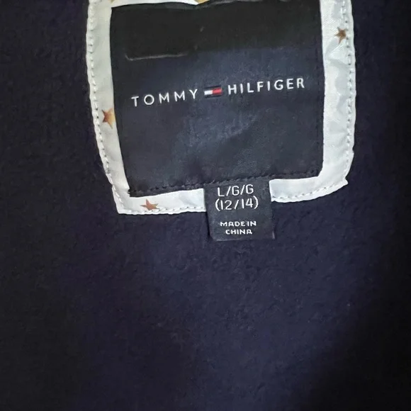Tommy Hilfiger Big Girls Pink Hooded Jacket with Faux Trim